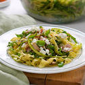Pesto, Ham and Goat Cheese Noodle Salad